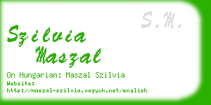 szilvia maszal business card